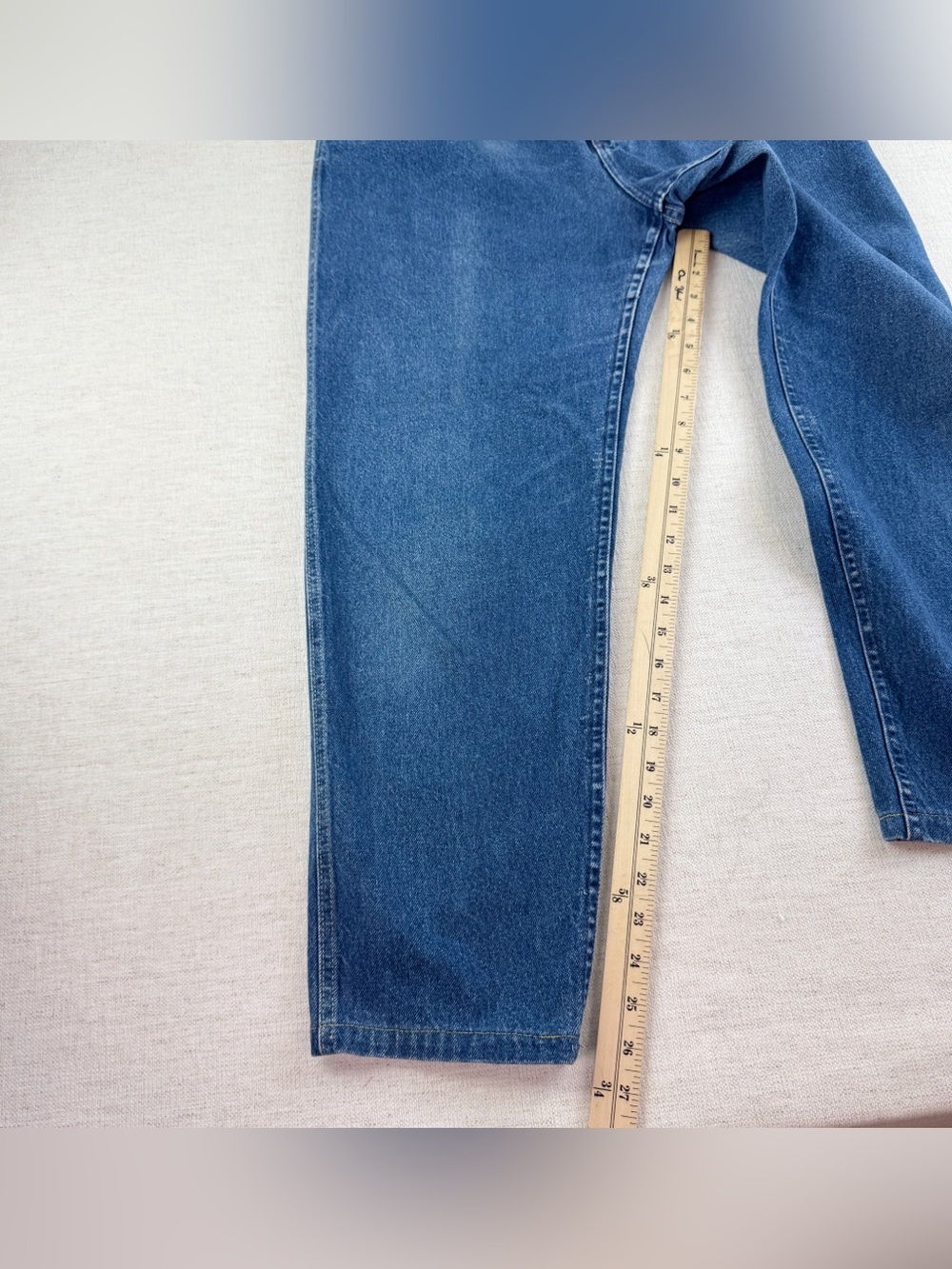 Lee high rise mom jeans pleated front Made in USA Vintage size 12 medium wash - Picture 5 of 16